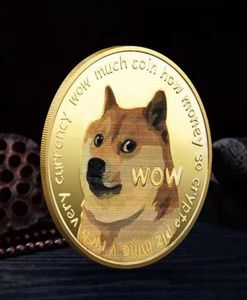 2021 ZB64 Sammeln Sie andere Modezubehör verdoppelt Metallfarbe Badge Customized Hunde Gedenkmünze DogEcoin Medaille FO4340263