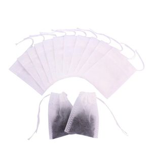 100st Tea Bag Kafferverktyg Nonwoven Disponible Sealed Filter Herbal Bulk Infusers för Loose Leaf Teal2563962