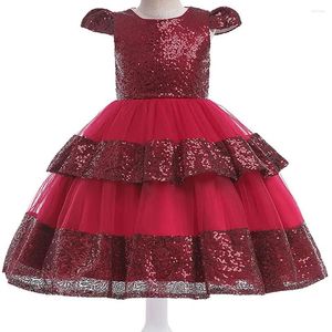 Vestidos de menina de 3 a 12 anos Saias infantis vestido de princesa de lantejoulas para garotas festas de aniversário legado adolescentes vestidos de baile