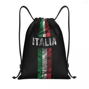 Storage Bags Custom Italy Flag Drawstring Bag Women Men Lightweight Italian Proud Sports Gym Backpack