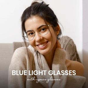 Sunglasses Frames Titanium Glasses Frame Women Round Prescription Eyeglasses Men Korean Myopia Optical Vintage Anti Blue Light