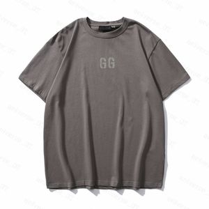 티셔츠 Essentialsshirt 남성 T 셔츠 두꺼운 면화 버전 여름 여성 디자이너 Tshirt 패션 탑 남자 캐주얼 레터 폴로 의류 옷 티 2024 ZX20