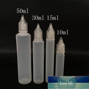 オールマッチの空のジュース針ボトルドリップチップ10ml 15ml 30mlプラスチック液体貯蔵スクイーズ可能なドロッパー