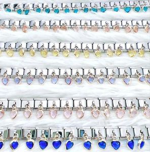 Charm Armelets Concept S Fashion Zircon Pendant Italian Links Fit 9mm Armband Rostfritt stål Makan DIY Jewelry Gift BT001