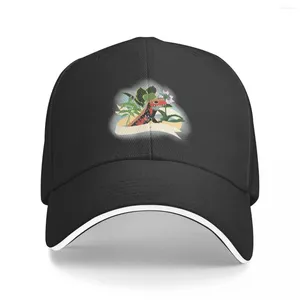 Capas de bola Fire Skink and Flowers Baseball Cap Hat Hat Trucker Chapé