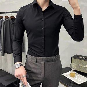 Мужские платья рубашки мужчины выключающая кнопка для рубашки с длинным рукавом с длинным рукавом.