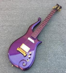 Kolorowa gitara Prince Cloud Klasyczna elektryczna plemnik Symbol inkrusta