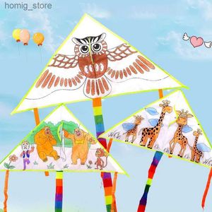 فارغة Kite Diy Childrens Education Painting Kite Childrens Kite Outdoor Flying Toy Grassland Activity Toy Y2404165YCT