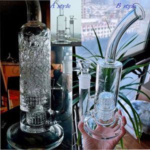 Gruba szklana woda Bongs Hookahs Mobius stereo macierzy olejne szklane bongs rurki wodne Rigs Dab z miską 18 mm 11.8 ''