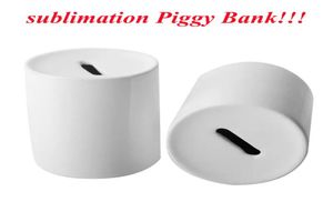 Sublimation Piggy Bank Ceramic Coin Bank Money Box for Cash Saving Money Bank Boys Girls Kids Storage Jars DIY gift5427854