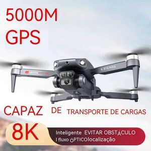 Drönare Ny K818 Max Brushless Drone Optical Stream Positionering 8K HD Five Lens Hinder Undvikande 5000 M GPS Aerial Camera Toys Gift 240416