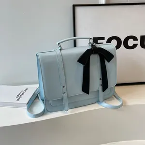 Bolsas escolares de fios de costura sólida compartimento interior mochilas pacote de softback pacote tipo 2024 para mulheres zíper PU