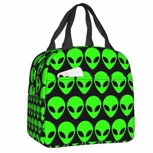 custom Space Alien Lunch Bag Men Women Thermal Cooler Insulated Lunch Ctainer for Student School Work Food Picnic Tote Bags d60H#