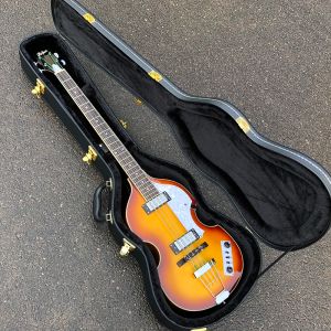 Pinnar Classic Hofner, fiolass, fyra stränggitarr, professionell solid trä, gratis leverans till hemmet