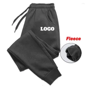 Herrenhosen Costom Logo Fashion Herren warme Jogginghosen Frühling Herbst männliche Fleece Jogging lässige Pantalone Männer Frauen Streetwear