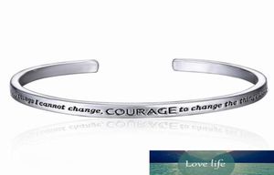 Serenity Prayer Cuff Bangle Silver Plated Armband i en presentförpackning Kärlek för kvinnor Fabriksexpertdesign Kvalitet Senaste stil O3473895582727