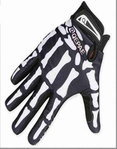 Mens Designer Biker Racing Gloves Summer Winter Five Fingers Gloves Finger Protected Skull Printed Breathable Gloves271D T220815855036414