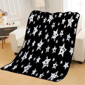 Blankets Personalized Custom Black And White Pattern For Beds Soft DIY Your Picture Drop Throw Travel Blanket