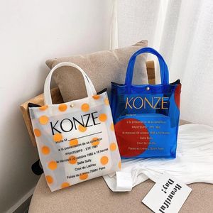 Bag Sommerfrau Umhängetaschen transparente Gelee Messenger Plastik Einkaufsbrief gedruckt Handtaschen Bolsa Feminina