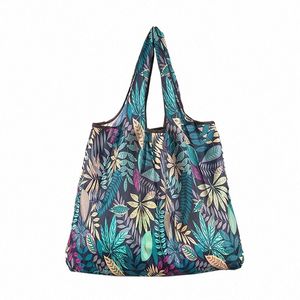 new Fi Women Foldable Shop Bag Shopper Tote Large Eco Reusable Shop Bags Portable Shoulder Handbag Folding Pouch o87b#