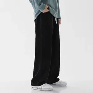 Jeans maschi maschi pantaloni pantaloni alla moda gamba larga larga streetwear ampiamente applicabile