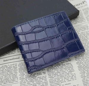 Klassische Bifold -Brieftasche sein Color Crocodile geprägtes Leder -Brieftasche für MEN5284753