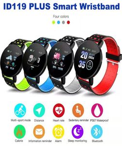 119 Plus Smart Wristbands Watch Man Waterproof Blood Fitness Tracker Heart Rate Monitor Pedometer intellect Band8170401