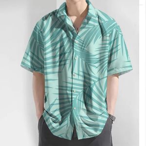 メンズカジュアルシャツハワイの男性ココナッツツリー3Dプリント高品質の服ゆるいプラスサイズファッション半袖