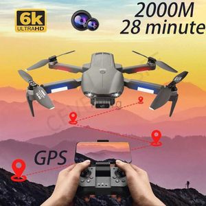 Drönare 2024 NY F9 GPS DRONE 6K Dual HD Camera Professional Aerial Photography Brushless Motor Foldble Quadcopter Remote Helicopter 24416