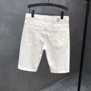 Men's Jeans Summer Korean Fashion Streetwear Luxury Casual Denim Slim Shorts For Men 2024 Arrival White Pants