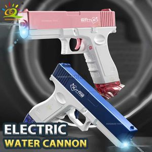 Gun Toys Electric Light Auto Burst Water Puning Pistol Cannon Toys Summer Outdoor Shooting Game Toy For Kids Boy Gift 240416