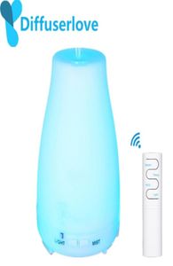 Diffuserlove 220ML Remote Control Ultrasonic Air Humidifier With LED Light Electric Aromatherapy Essential Oil Diffuser Y2001138594034