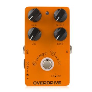 Guitar Caline CP18 Orange Burst Overdrive Efeito de guitarra Pedal True Bypass Bypass Guitar Parts Acessórios