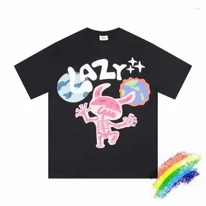 メンズTシャツ壊れた惑星シャツ男性女性パフプリント漫画スカルトップティーTシャツトップス