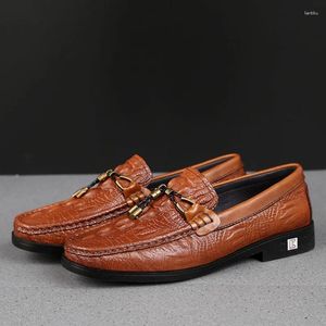 Sıradan Ayakkabı Sonbahar Kış Erkek Loafers Erkekler Moda Lüks Yumuşak Erkekler Flats Moccasins Klasik Orijinal Deri Sürüş