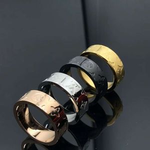 DaFu L Letter Ring Couple Ring Pair High Quality Ring Luxurious 3D Instagram Style Couple Style Non fading