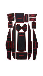 15pcs NonSlip Rubber Interior Car Door Armrest Storage Panel Mat Cup Holder Slot Pad Cover Sticker For KIA Sorento 20135073535