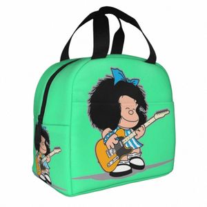 Mafalda Kawaii Carto isolerade lunchpåsar Cooler Bag Meal Ctainer Hög kapacitet Lunchlåda Tote Food Bag School Picnic F28L#