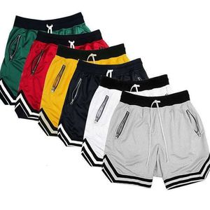 Mens esportes shorts shorts Summer Basketball Fitness Running Breathable Loose calça curta Treinamento de ginástica masculina 240416