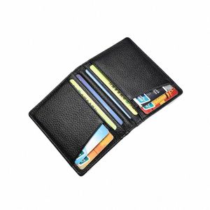 Carteira Super Slim Soft 100% Ovelha Genuína Mini Crédito de Cartão de Crédito Cartão de Cartão de Cartão de Cartão de Cartão de Cartão de Cartão Homem Men Wallet Fin Small S1la#