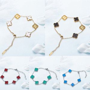 Jewelry Woman designer Bracelets gold for women vanclef bracelet 18K clover Four Leaf White silver charm Plated Chain Gift flowerqDtU#