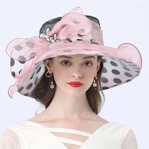 Berets Bohemian Style Floppy Dress Up Fashion Lace Brim Bride Wedding Tea Party Crochet Bucket Fedora Hat Cap