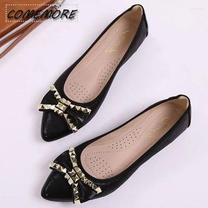 Casual Shoes Soft Sole Foldbara Women Ballet Flats Bow-Knot Ladies Office Big Size 43 Female Loafers Luxury Spring Autumn Woman