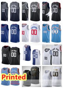 Maglia da basket stampata Kawhi Ivica 40 Zubac Bones 5 Hyland 2 Leonard Paul Russell P.J. 17 Tucker 0 Westbrook Terance 14 Mann 13 George James 1 Harden Norman 24 Powell