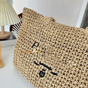 24SS Designer Beach Bag Luxury Tote Crochet Classic Shopping Handväskor Kvinnor Palin med bokstäver Handväska Large Capacity Ladies Sac