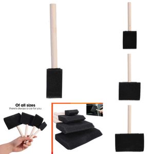 2024 Air Vent Brush Sponge Wooden Handle Cleaning Tools Car Interior Dust Removal Air Conditioning Grille Sponge Brushes Accessories