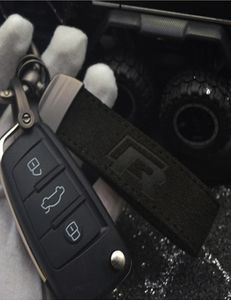 Ny VW -bil svart matt läder nyckelring nyckelhölje för R5949108