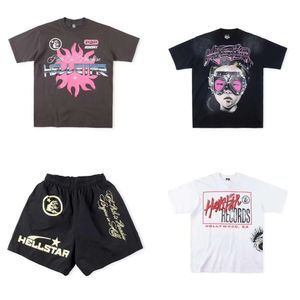 남성 디자이너 Hellstar T Shirts 짧은 슬리브 Tshirts 캐주얼 여름 인쇄 반바지 의류 S-XL Hell Star Shirts S