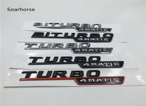 Biturbo Turbo 4Matic Emblem Badge Letters Car Front Fender Stickers for Mercedes Benz AMG 4 MATIN3267273