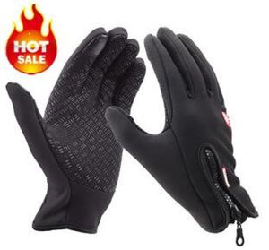 Wiatroodporne rękawiczki sportowe na zewnątrz rękawice rowerowe ciepłe aksamitne ciepłe dotyk pojemnościowe pojemnościowe ekran rękawiczki taktyczne 4329675